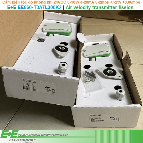 E+E EE660-T3A7L300K2 | Air velocity transmitter fission -Cảm biến tốc độ không khí 24VDC 0-10V/ 4-20mA 0-2mps +/-2% +0.06mps