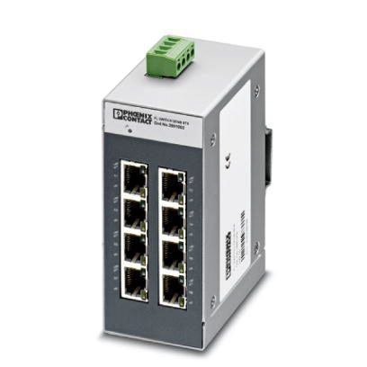 Ethernet Switch công nghiệp 8 cổng, tự nhận dạng tốc độ 10 hoặc 100Mbits/s - Phoenix Contact - Industrial Ethernet Switch - FL SWITCH SFNB 8TX - 2891002