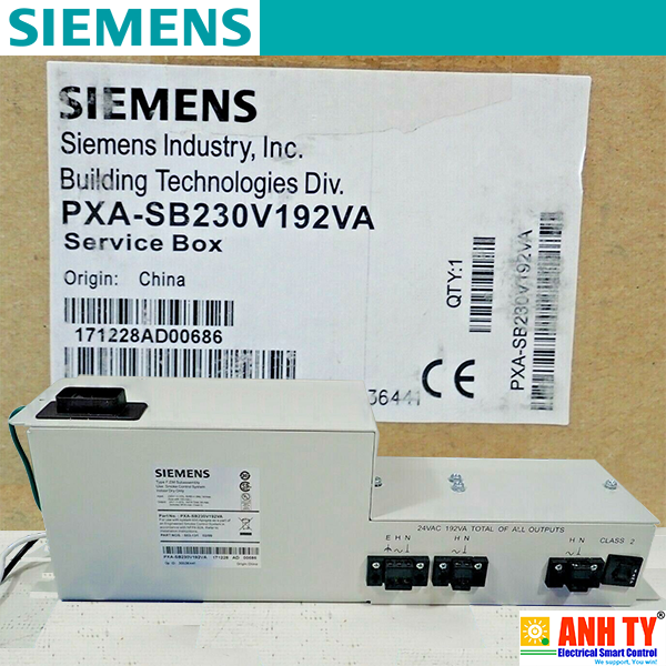 Service box 230V 24VAC 192VA Siemens PXA-SB230V192VA