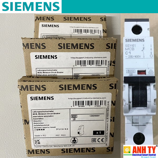 MCB 230/400V 1P 1A 6kA C Siemens 5SL6101-7
