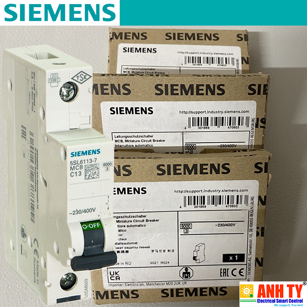 MCB 230/400V 1P 13A 6kA C Siemens 5SL6113-7