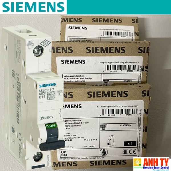 MCB Siemens 5SL6113-7 | 230/400V 1P 13A 6kA C