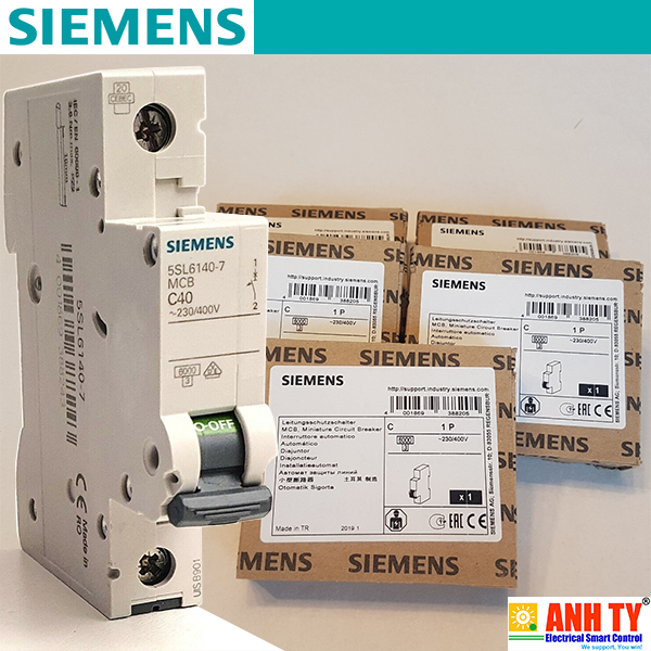 MCB 230/400V 1P 40A 6kA C Siemens 5SL6140-7