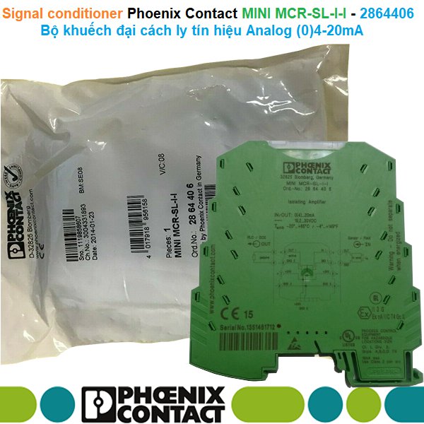 Phoenix Contact MINI MCR-SL-I-I - 2864406 Signal conditioner - Bộ khuếch đại cách ly tín hiệu Analog (0)4-20mA