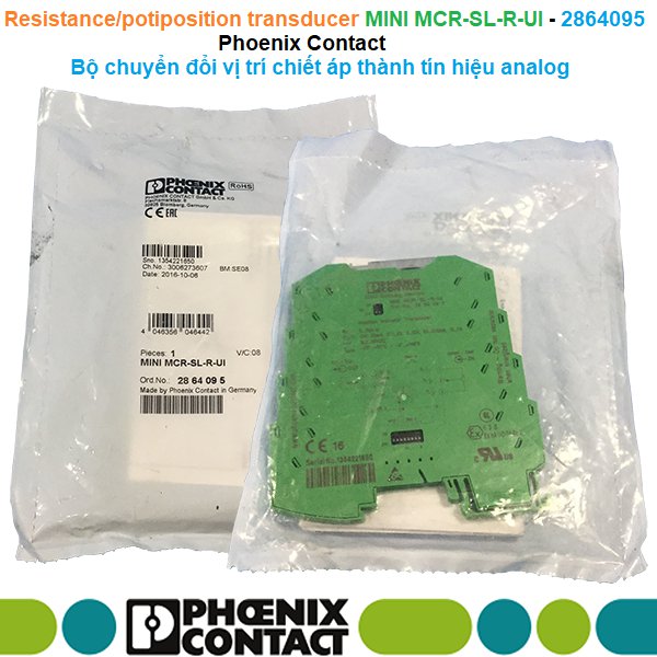 Phoenix Contact MINI MCR-SL-R-UI - 2864095 Resistance/potiposition transducer -  Bộ chuyển đổi vị trí chiết áp thành tín hiệu analog