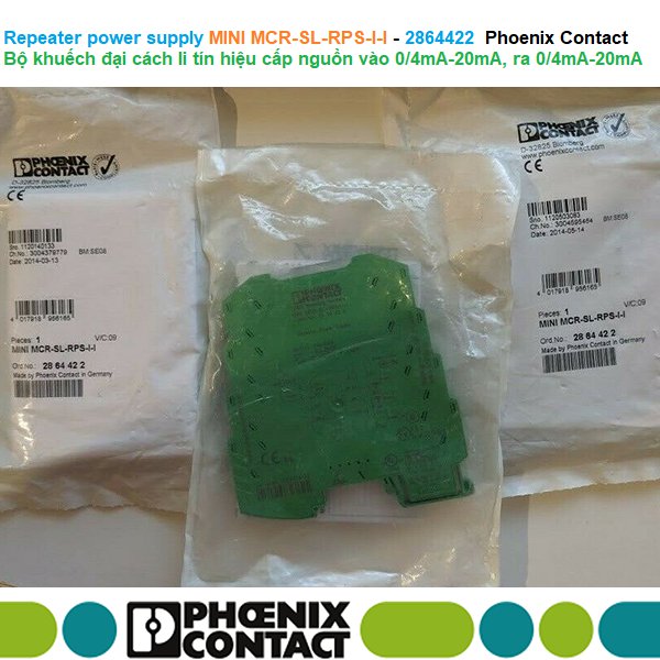 Phoenix Contact MINI MCR-SL-RPS-I-I - 2864422 Repeater power supply - Bộ khuếch đại cách li tín hiệu cấp nguồn