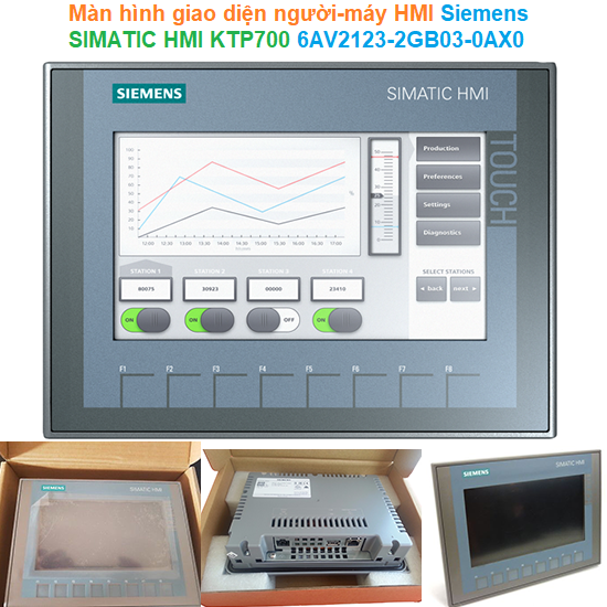 Màn hình giao diện người-máy HMI - Siemens - SIMATIC HMI KTP700 6AV2123-2GB03-0AX0