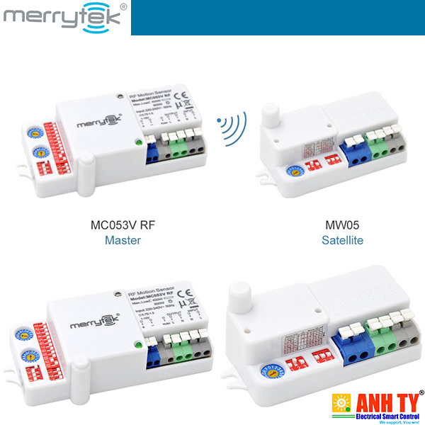 Merrytek MC053V RF+MW05 | Wireless motion sensor -Bộ tích hợp Cảm biến chuyển động không dây điều khiển hệ thống thiết bị