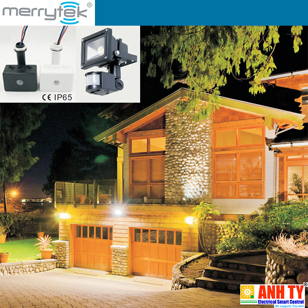 Merrytek MC055S | IP65 microwave motion sensor for outdoor floodlight -Cảm biến chuyển động kháng nước điều khiển đèn pha ngoài trời