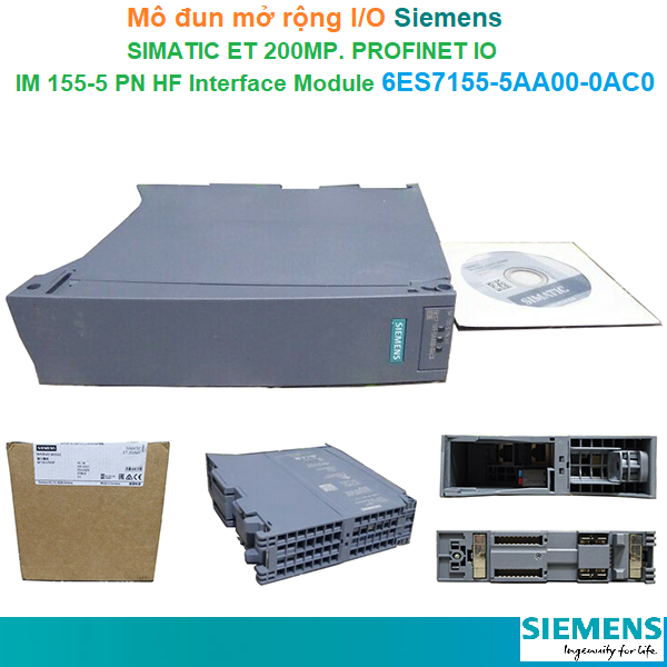 Mô đun mở rộng I/O - Siemens - SIMATIC ET 200MP. PROFINET IO IM 155-5 PN HF Interface Module 6ES7155-5AA00-0AC0