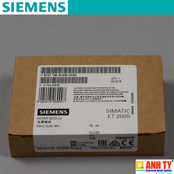 Mô-đun nguồn Siemens 6ES7138-4CA50-0AB0