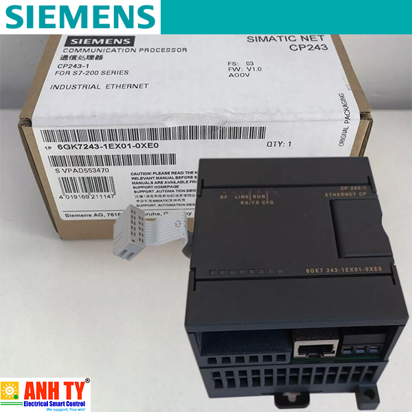 Mô-đun truyền thông S7-22X IE FTP HTTP FTP Siemens 6GK7243-1EX01-0XE0 | CP 243-1 Communications processor