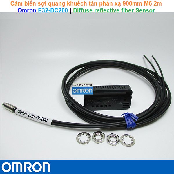 Omron E32-DC200 | Diffuse reflective fiber Sensor - Cảm biến sợi quang khuếch tán phản xạ 900mm M6 2m