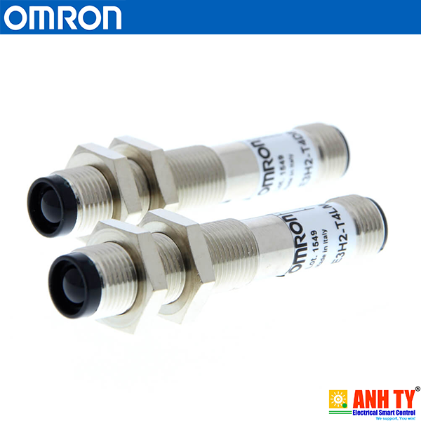 Omron E3H2-T4B4M-M1 | Through-beam photoelectric sensor -Cảm biến quang thu-phat M12 4m adjustable PNP Đầu nối M12 4-pin