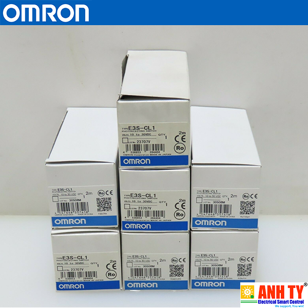 Omron E3S-CL1 2M | Background suppression photoelectric sensor -Cảm biến quang phản xạ triệt nền BGS 5-200mm NPN/PNP Cáp 2m