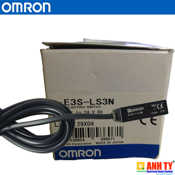 Omron E3S-LS3NW 2M | Diffuse photoelectric sensor -Cảm biến quang khuếch tán LED đỏ 10-60mm DC 3-wire Light-ON NPN Vertical Cáp nối 2m