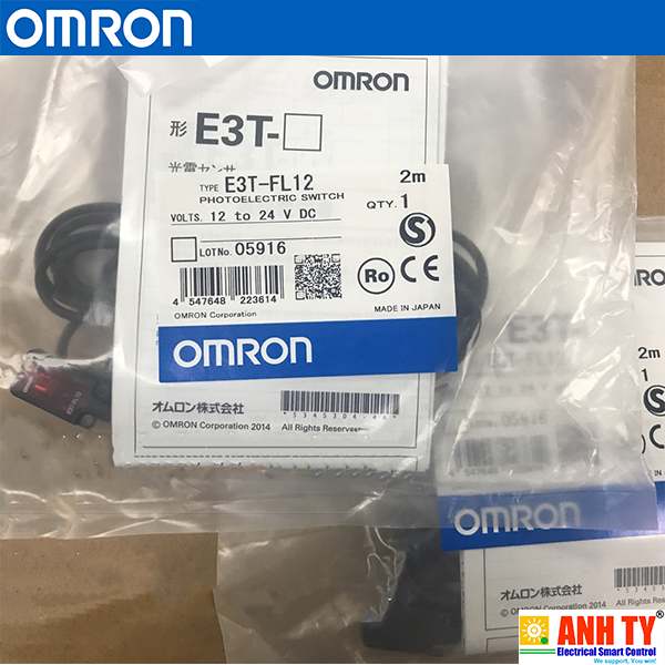 Omron E3T-FL21 2M | Background suppression photoelectric sensor -Cảm biến quang khuếch tán triệt nền Dẹp 1-30mm DC 3-wire NPN Light-on Cáp nối 2m