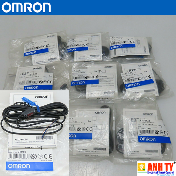 Omron E3T-SL11 2M | Diffuse photoelectric sensor -Cảm biến quang khuếch tán 15mm DC 3-wire NPN Light-on Side view Cáp nối 2m