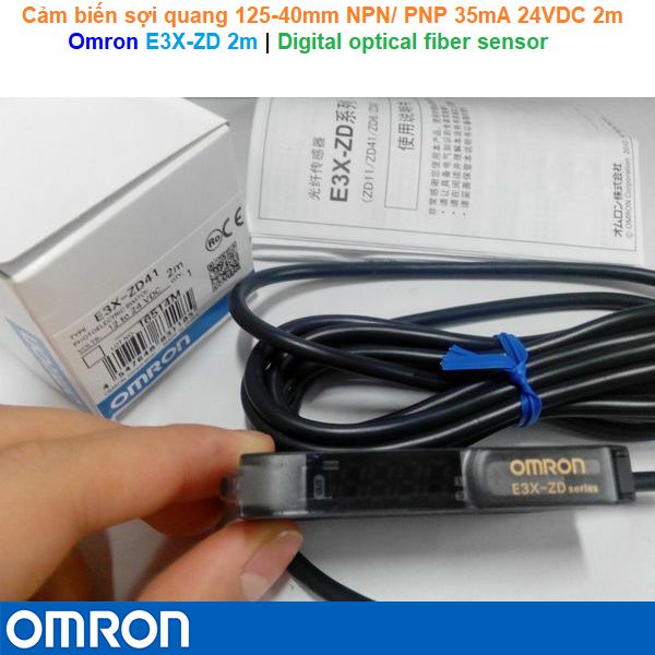 Omron E3X-ZD 2m | Digital optical fiber sensor -Cảm biến sợi quang 125-40mm NPN/ PNP 35mA 24VDC 2m cable