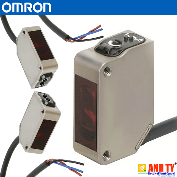 Omron E3ZM-CR81 2M | Retro-reflective photoelectric sensor -Cảm biến quang phản xạ hồi quy Vỏ thép Kháng dầu LED đỏ 4m PNP Light-ON/Dark-ON Cáp nối 2m