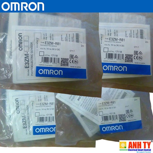 Omron E3ZM-R81 2M | Retro-reflective photoelectric sensor -Cảm biến quang phản xạ hồi quy Vỏ thép LED đỏ 4m PNP Light-ON/Dark-ON Cáp 2m