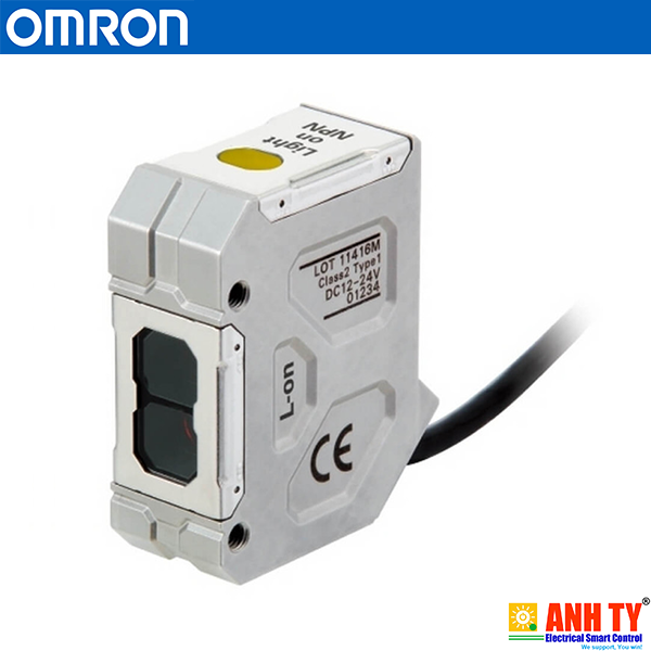 Omron E3ZR-CR61L 2M | Retro-reflective with M.S.R. photoelectric sensor -Cảm biến quang phản xạ hồi quy Vỏ thép Kháng dầu LED đỏ 2.5m NPN Cáp nối 2m