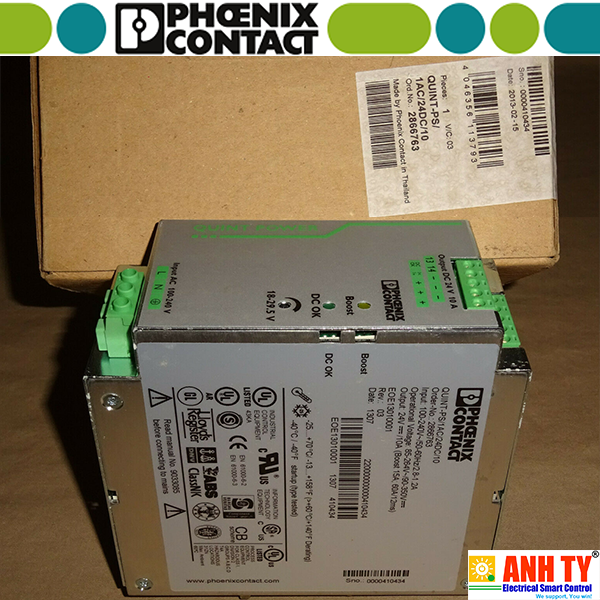 Phoenix Contact QUINT-PS/1AC/24DC/10 - 2866763 | Power supply unit -Bộ nguồn 100-240VAC/ 110-250VDC 24VDC 10A