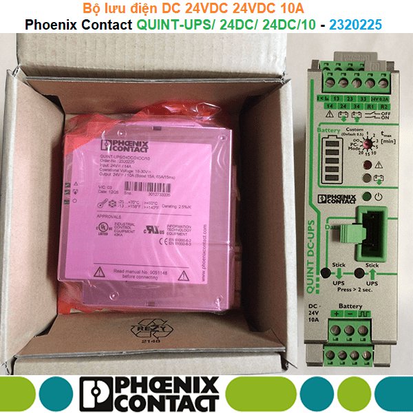 Phoenix Contact QUINT-UPS/ 24DC/ 24DC/10 - 2320225 | Uninterruptible power supply -Bộ lưu điện DC 24VDC 24VDC 10A