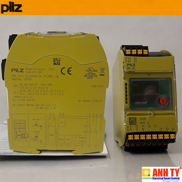 Pilz PMD s10 24-240VACDC | 760100 | True power monitoring device -Thiết bị đo giám sát công suất thực Màn hình cài đặt Lưu chip card 2-Changeover contacts 4-20mA 0-10VDC 24-240V AC/DC 100-550VAC 1-12A