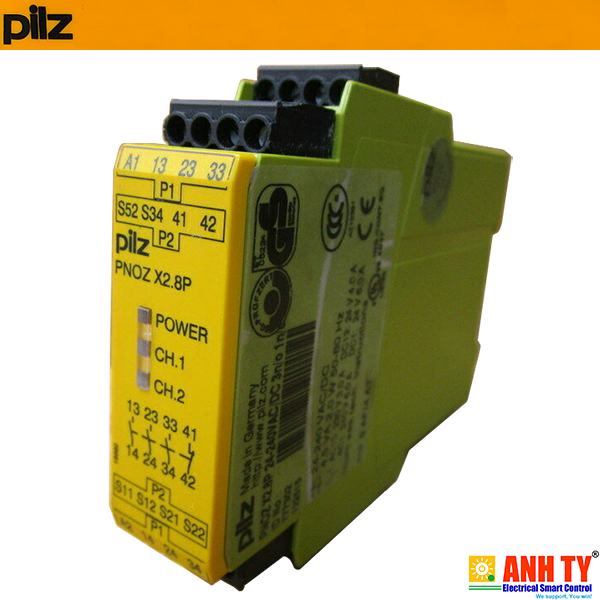 Pilz PNOZ X2.8P 24-240VAC/DC 3n/o 1n/c | 777302 | Safety relay -Rờ le an toàn 1/2-Kênh Phát hiện lỗi 3N/O 1N/C 24-240V AC/DC Vít Giám sát E-STOP Cổng an toàn