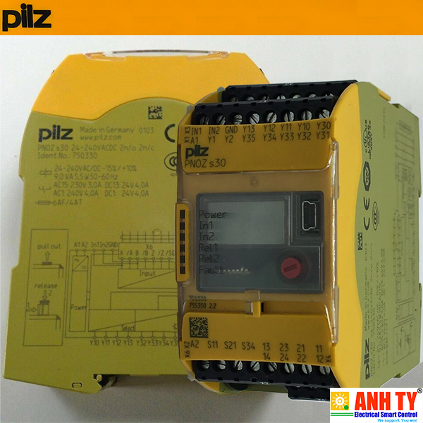 Pilz PNOZ s30 24-240VACDC 2 n/o 2 n/c | 750330 | PNOZsigma safety relay -Rờ le an toàn Bộ mã hóa tương đối Công tắc tiệm cận 2N/O 2N/C 24-240V AC/DC 45mm