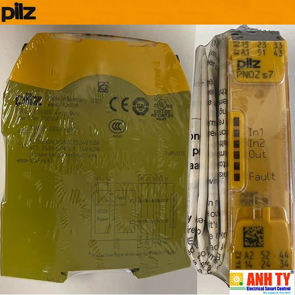 Pilz PNOZ s7 24VDC 4 n/o 1 n/c | 750107 | PNOZsigma contact expansion -Tiếp điểm mở rộng 4N/O 1N/C 24VDC 17.5mm Vít