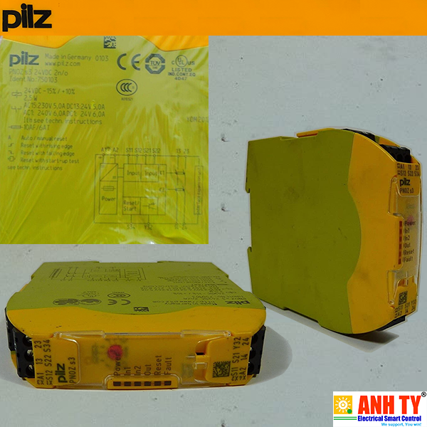 Rờ le an toàn Pilz PNOZ s3 24VDC 2 n/o | 750103