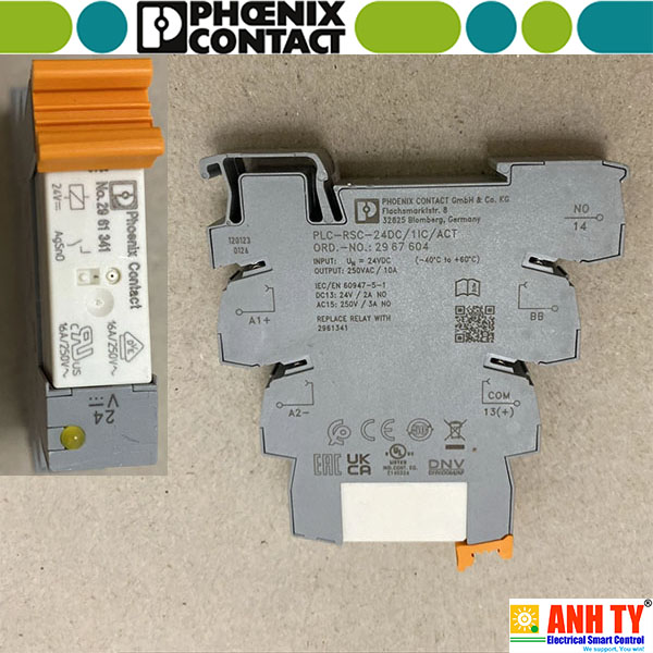 Rơ le Phoenix Contact PLC-RSC- 24DC/ 1IC/ACT - 2967604 | 250VAC/DC 6A 24VDC NO