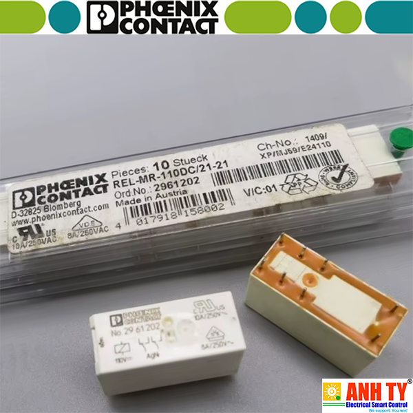 Rơle Phoenix Contact REL-MR-110DC/21-21 - 2961202 | Mỏng-dẹp 2CO 110VDC 8A