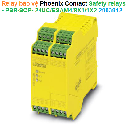 Role bảo vệ - Phoenix Contact - Safety relays - PSR-SCP- 24UC/ESAM4/8X1/1X2 - 2963912