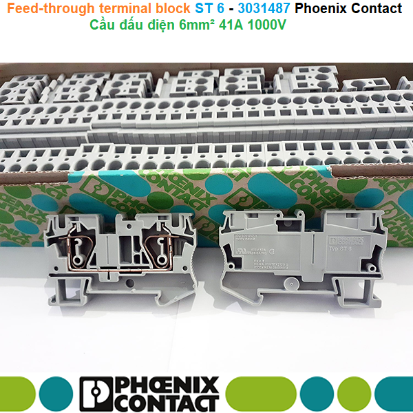Phoenix Contact ST 6 - 3031487 Feed-through terminal block - Cầu đấu điện 6mm² 41A 1000V