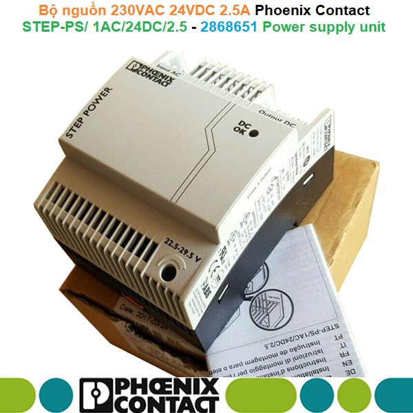 Phoenix Contact STEP-PS/ 1AC/24DC/2.5 - 2868651 Power supply unit - Bộ nguồn 230VAC 24VDC 2.5A 60W