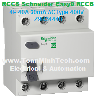 CB chống dòng rò RCCB Schneider - Easy9 RCCB - 4P 40A 30mA AC type 400V - EZ9R34440