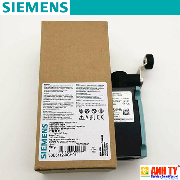 Siemens 3SE5112-0CH01 | Position switch -Công tắc vị trí Vỏ kim loại 40mm EN 50041 NO/NC Cần kim loại 27mm Con lăn nhựa 19mm