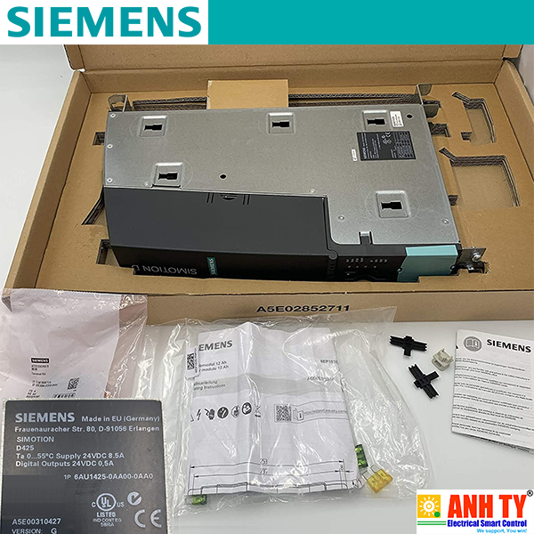 Siemens 6AU1425-2AA00-0AA0 | SIMOTION Drive-based Control Unit D425-2 DP -Mô-đun lập trình điều khiển chuyển động 12-DI 16-DI/DO 4-DRIVE-CLiQ 2-PROFIBUS 3-ethernet 2-USB 1-Khe cắm Quạt kép/ Mô-đun pin và Pin