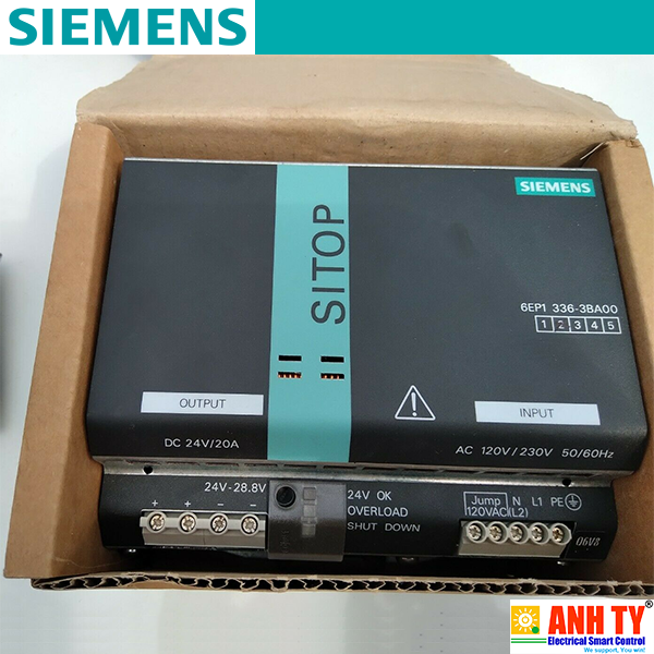 Siemens 6EP1336-3BA00 | SITOP modular 20 A Stabilized power supply -Bộ nguồn 120/230VAC 24VDC 20A