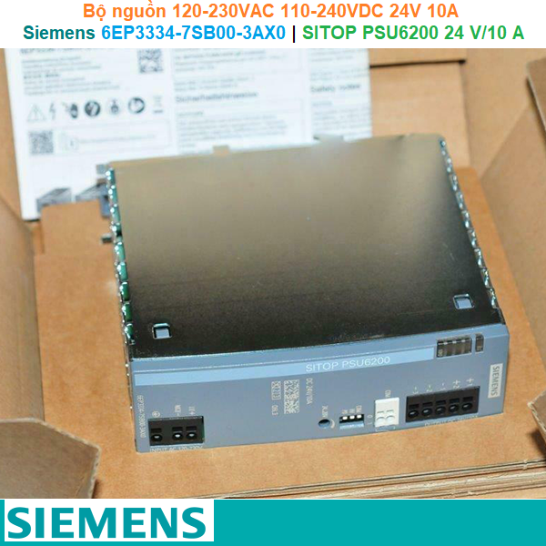Siemens 6EP3334-7SB00-3AX0 | SITOP PSU6200 24 V/10 A -Bộ nguồn 120-230VAC 110-240VDC 24V 10A