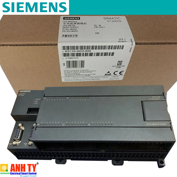 Siemens 6ES7216-2BD23-0XB0 | SIMATIC S7-200 CPU 226 -Bộ lập trình PLC 24DI 16DO AC/DC/RLY 16/24KB-progr./10KB-data 2xRS-485 MPI/PPI/Freeport