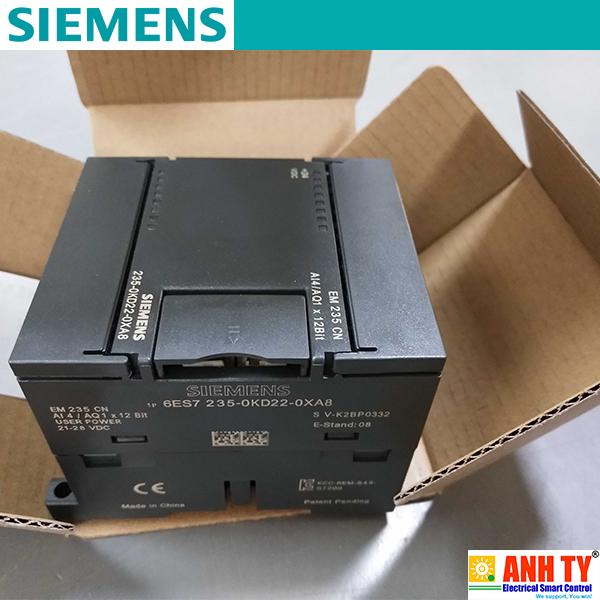 Siemens 6ES7235-0KD22-0XA8 | SIMATIC S7-200 CN analog I/O EM 235 -Mô-đun IO dùng cho S7-22X CPU 4AI +/-10VDC 1AO +/-10VDC