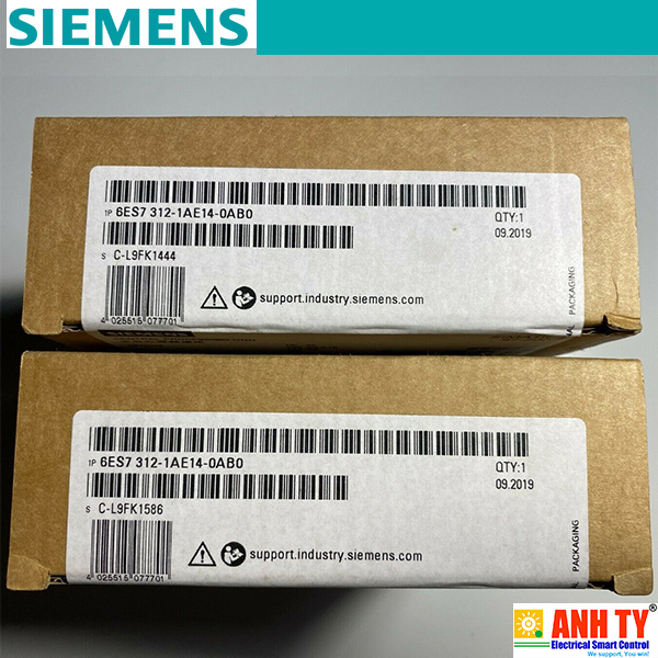 Siemens 6ES7312-1AE14-0AB0 | CPU 312 -Bộ lập trình PLC SIMATIC S7-300 với MPI Nguồn tích hợp 24VDC Mem32KB