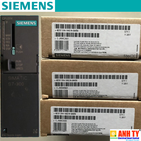 Siemens 6ES7314-1AG14-0AB0 | CPU 314 -Bộ lập trình PLC SIMATIC S7-300 với MPI Nguồn tích hợp 24VDC Mem128KB