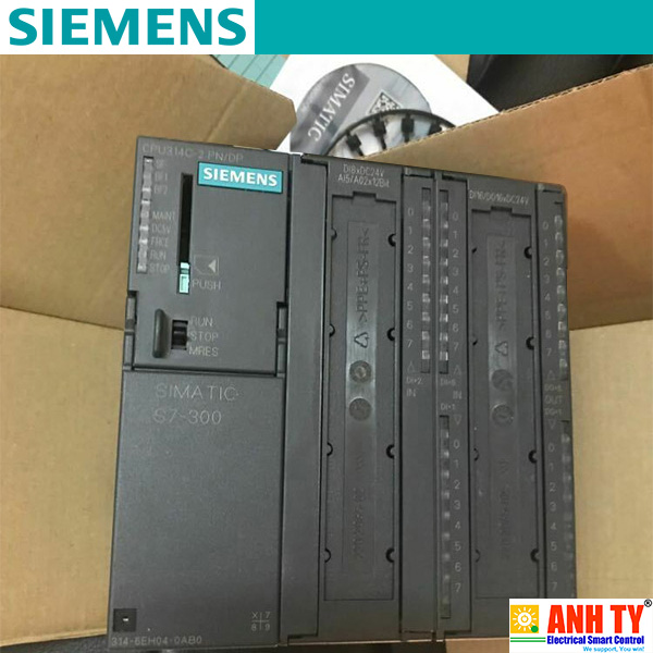 Siemens 6ES7314-6EH04-0AB0 | CPU 314C-2PN/DP -Bộ lập trình PLC SIMATIC S7-300 Mem 192KB 24 DI/16 DO 4 AI 2 AO 1 Pt100 4Bộ đếm 60kHz MPI/DP 12Mbit/s Ethernet PROFINET 2 Cổng chuyển mạch Nguồn tích hợp 24VDC