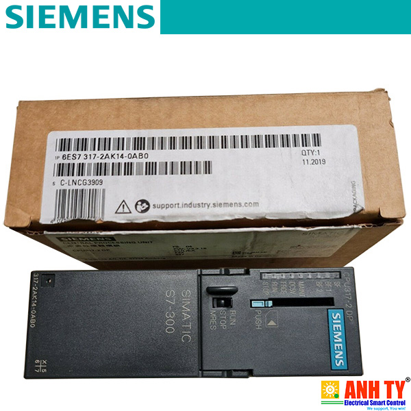 Siemens 6ES7317-2AK14-0AB0 | CPU 317-2 DP -Bộ lập trình PLC SIMATIC S7-300 1MB Giao diện MPI/DP 12Mbit/s và DP