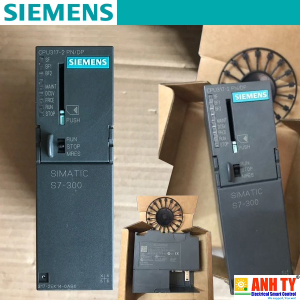 Siemens 6ES7317-2EK14-0AB0 | CPU 317-2 PN/DP -Bộ lập trình PLC SIMATIC S7-300 1MB Giao diện MPI/DP 12 Mbit/s và Ethernet PROFINET 2-port switch